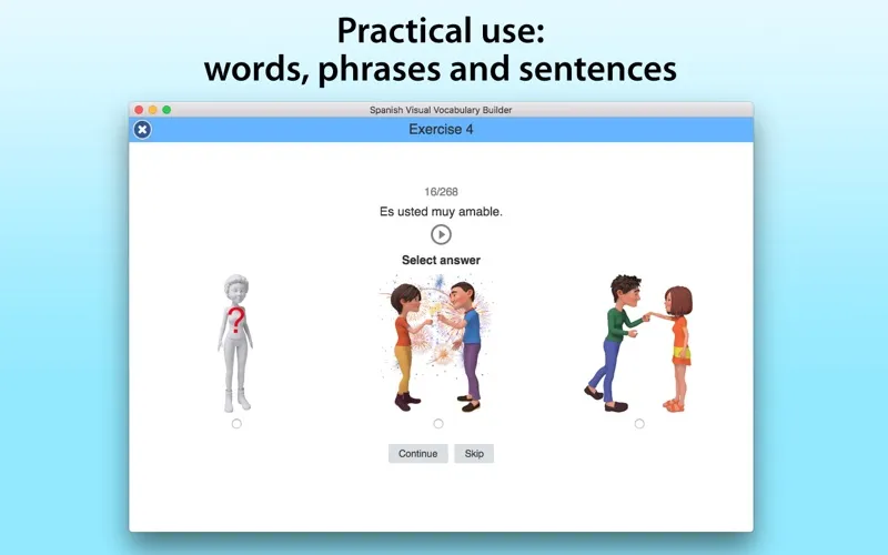 Spanish Vocabulary Builder Screenshots