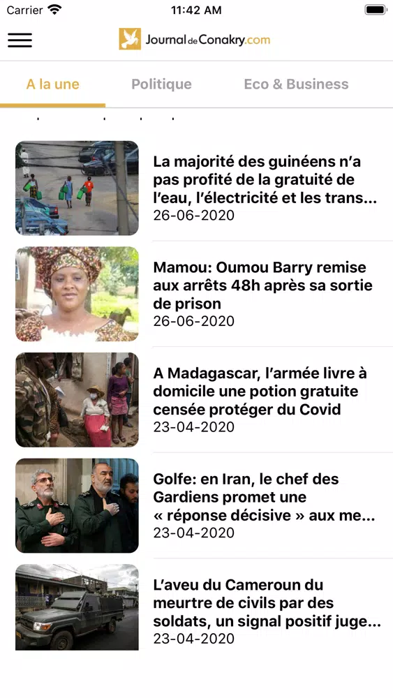 Journal de Conakry应用截图