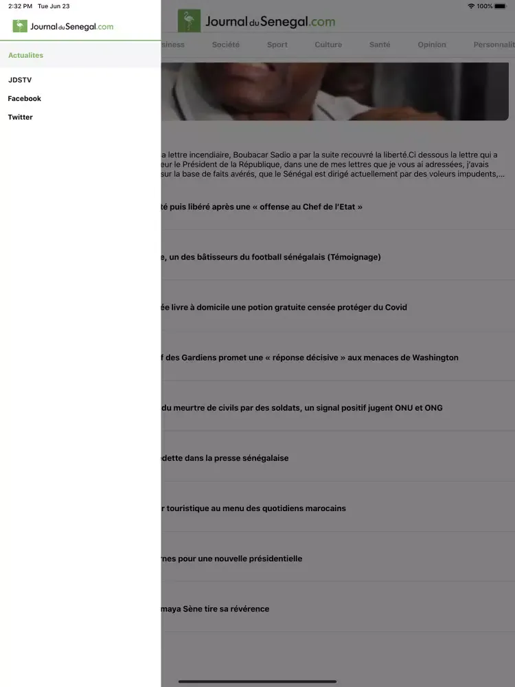 تصاویر Journal du Sénégal iPad 