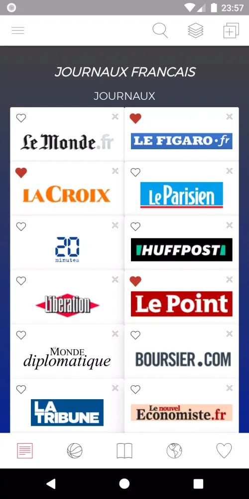 French Newspapers Screenshots