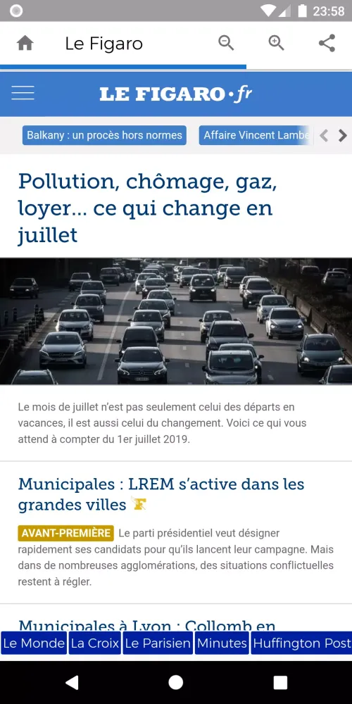 French Newspapers Screenshots