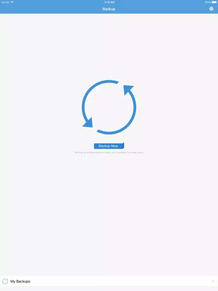 Tangkapan skrin Contacts Backup - Save Your Contacts iPad 