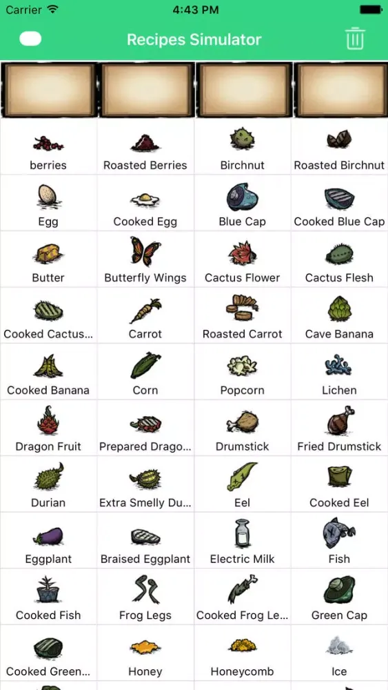 Recipes Simulator for Don't Starve Ekran Görüntüleri