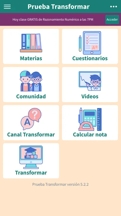 Capturas de tela do Transformar