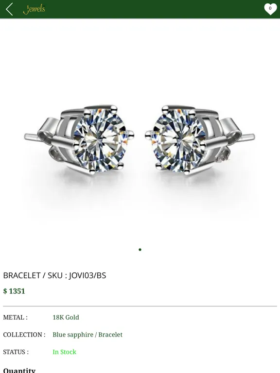 Tangkapan skrin Jewels E-commerce iPad 