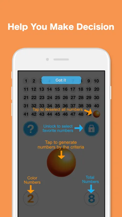 Captures d'écran de iPick49 : Lucky Draw Helper
