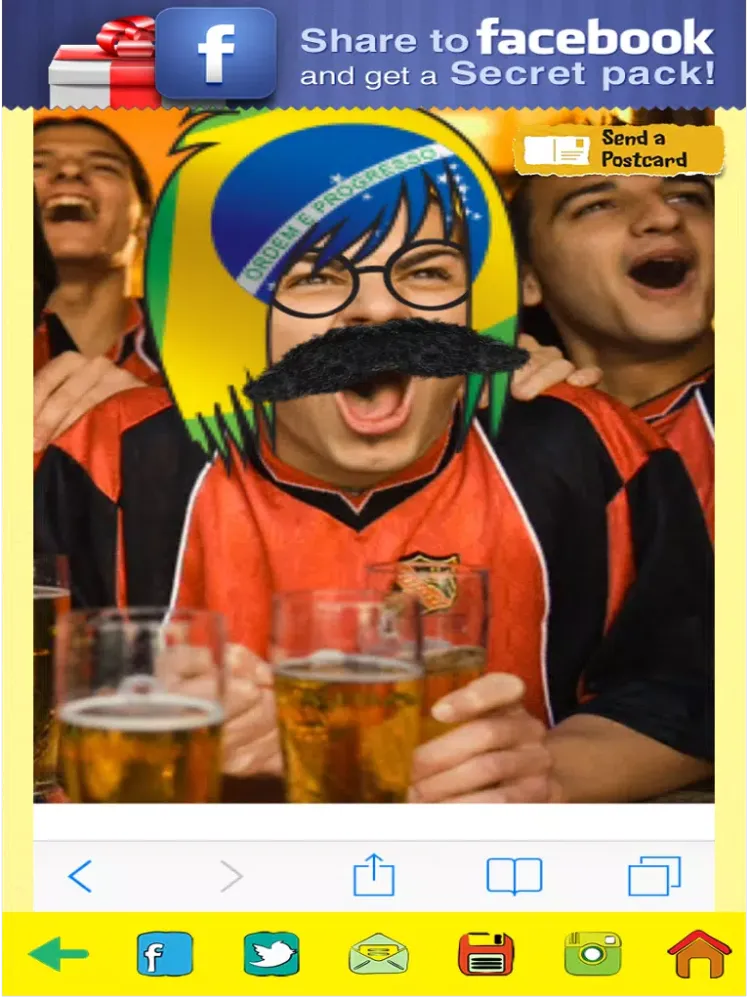 Soccer Photo Booth - IG Photo Editor Booth, Funny Face Maker for the world Soccer Showdown Football Cup iPad 应用截图