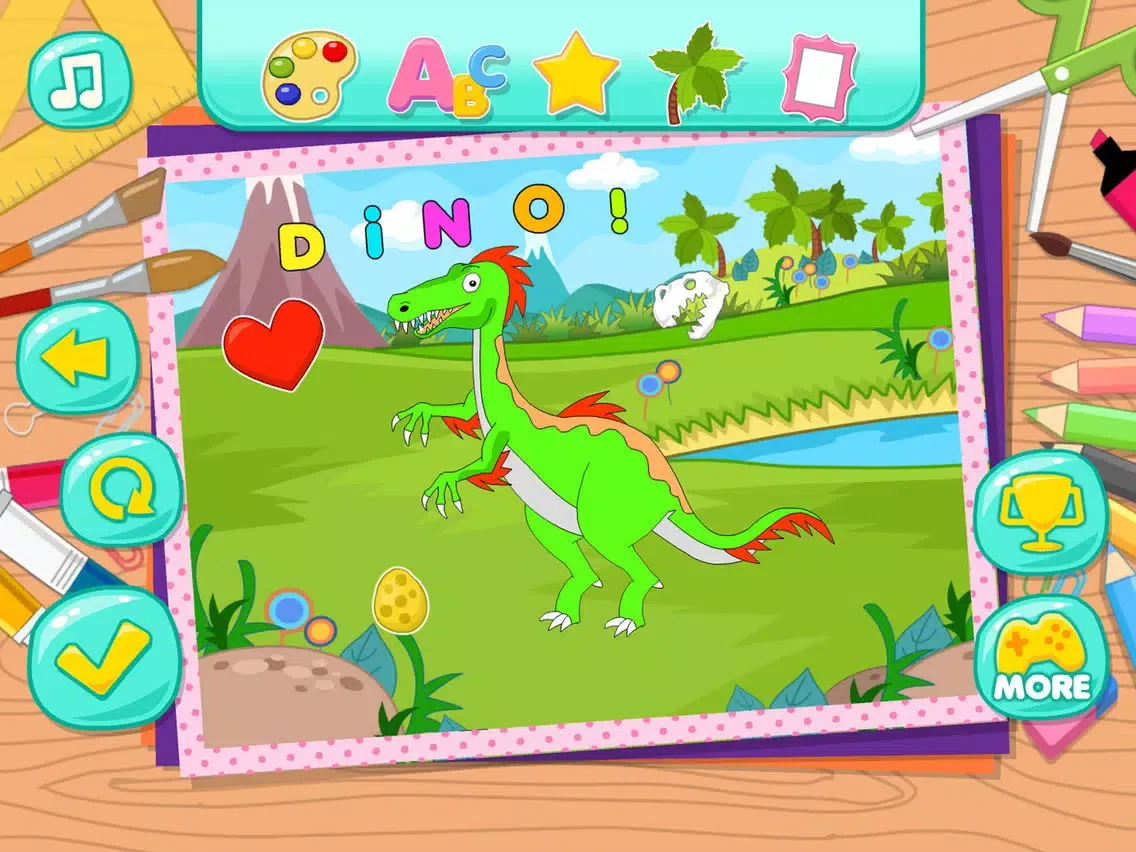 Capturas de tela do Cute Dino Coloring - Drawing Painting Graffiti Dino Picture Book iPad 