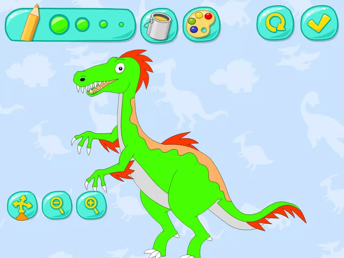 Capturas de tela do Cute Dino Coloring - Drawing Painting Graffiti Dino Picture Book iPad 