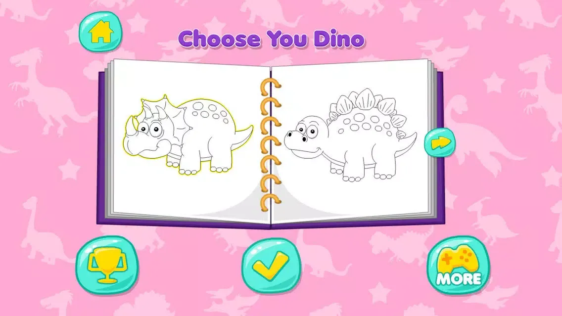 Capturas de tela do Cute Dino Coloring - Drawing Painting Graffiti Dino Picture Book