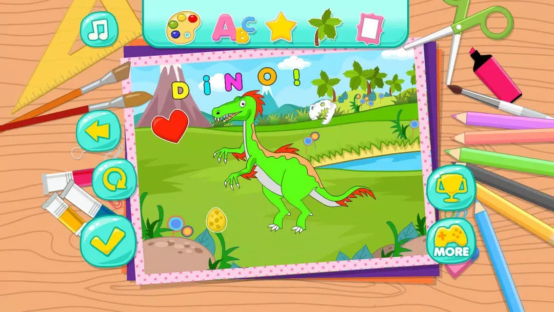 Capturas de tela do Cute Dino Coloring - Drawing Painting Graffiti Dino Picture Book