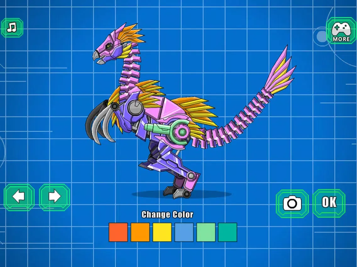 ภาพหน้าจอของ Toy War Robot Therizinosaurus iPad 