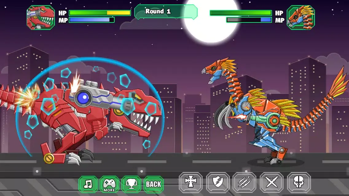 ภาพหน้าจอของ Toy War Robot Therizinosaurus