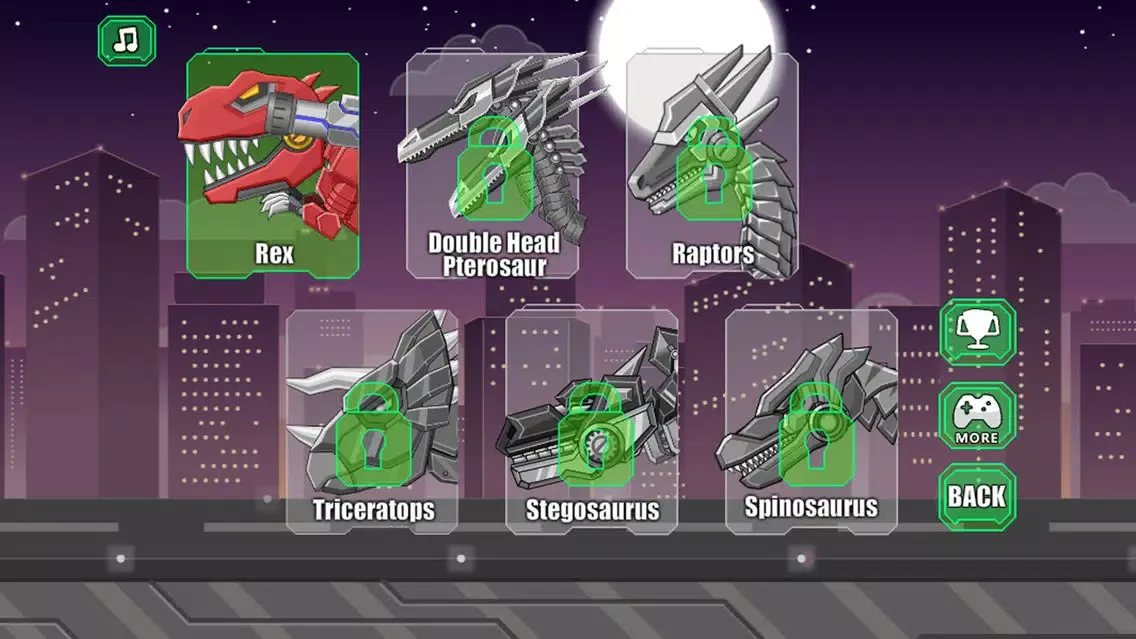 ภาพหน้าจอของ Toy War Robot Therizinosaurus