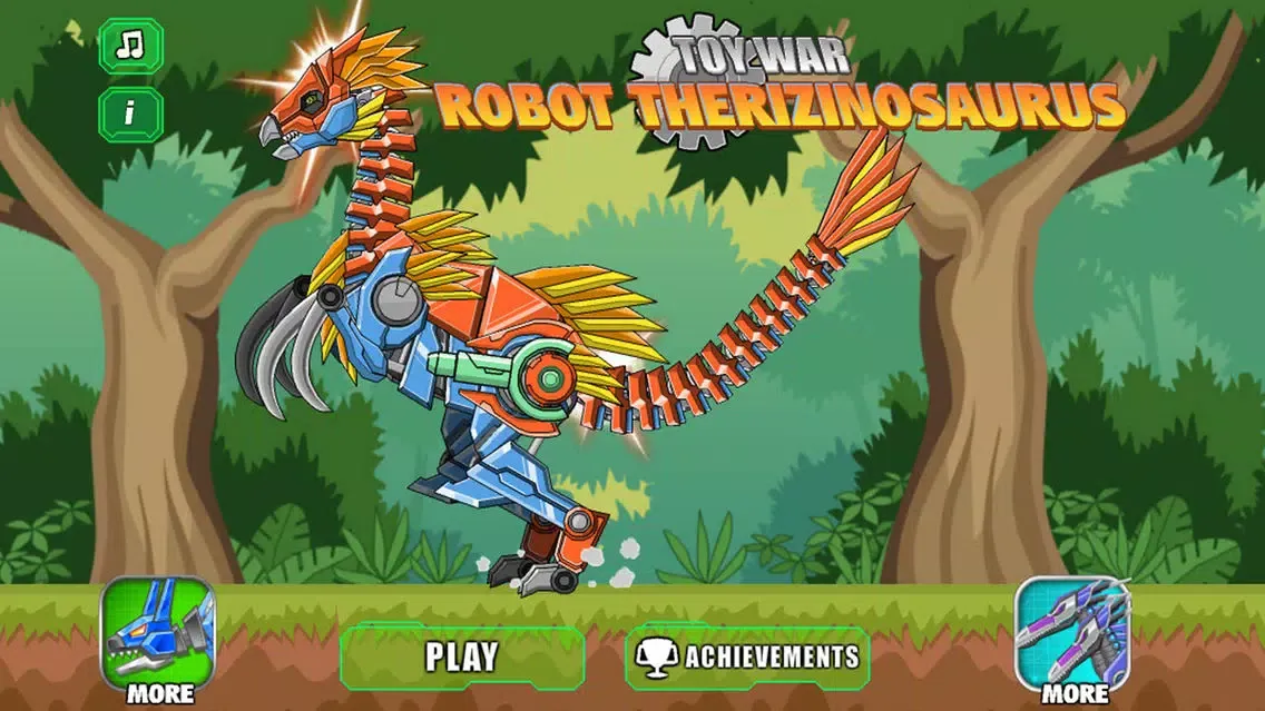 ภาพหน้าจอของ Toy War Robot Therizinosaurus