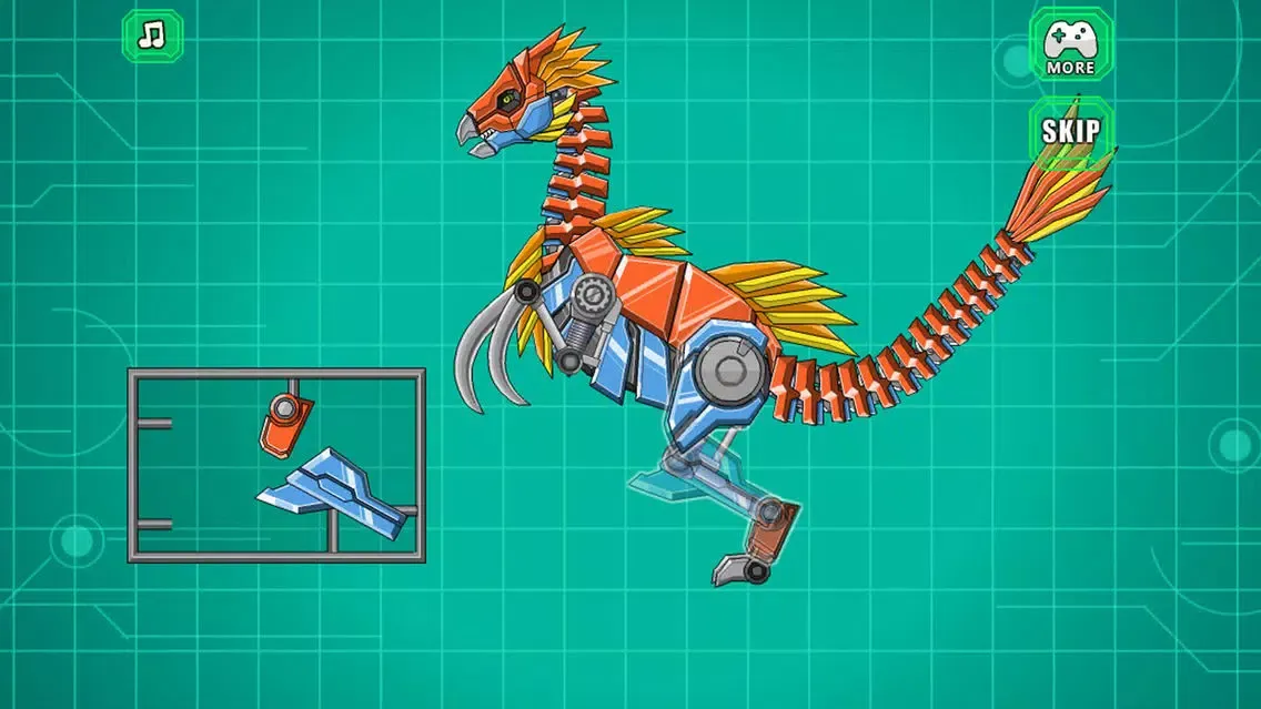ภาพหน้าจอของ Toy War Robot Therizinosaurus