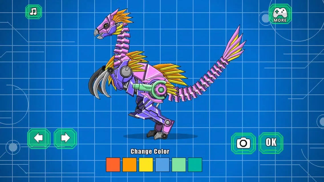 ภาพหน้าจอของ Toy War Robot Therizinosaurus