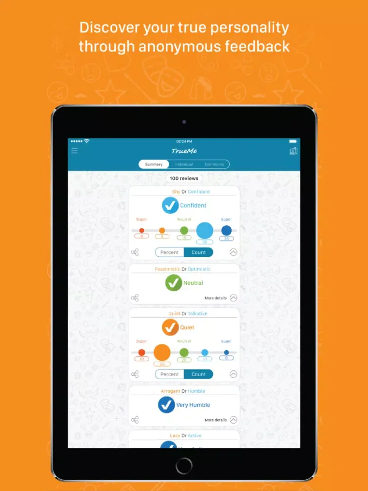 TrueMe - Discover yourself iPad  Ekran Görüntüleri