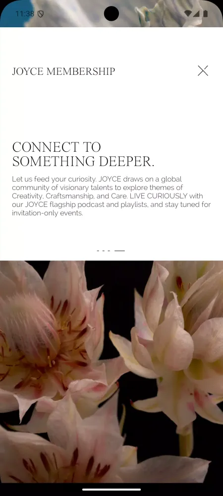 Capturas de tela do JOYCE Membership