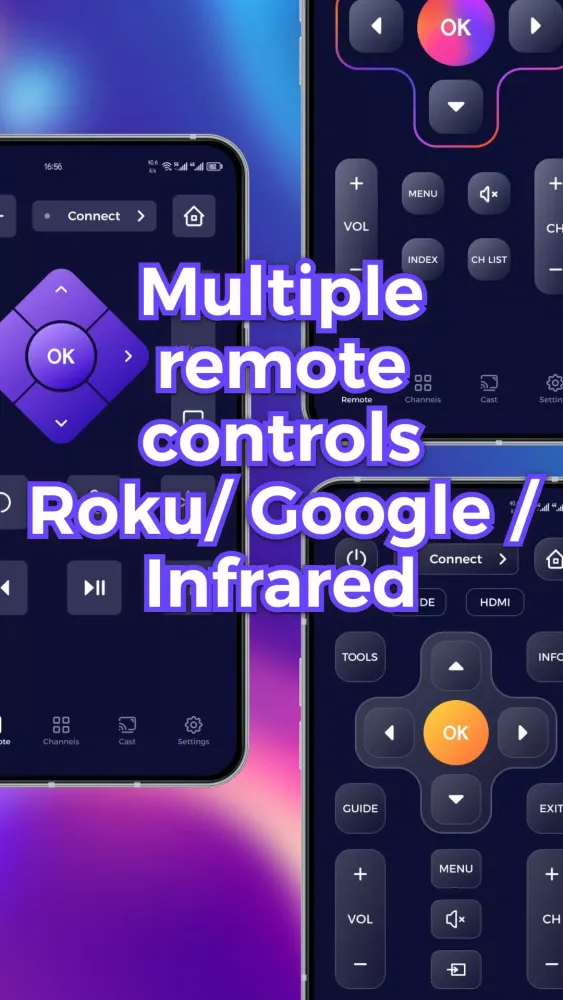 Capturas de tela do Remote