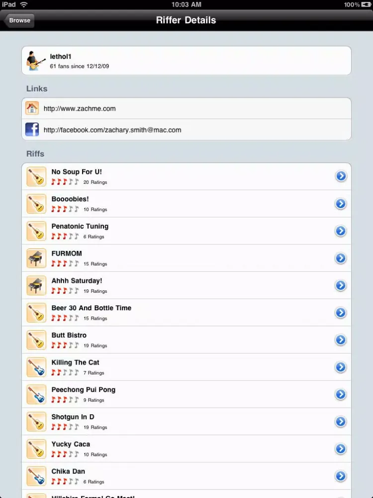Capturas de pantalla de Riff Raters Lite iPad 
