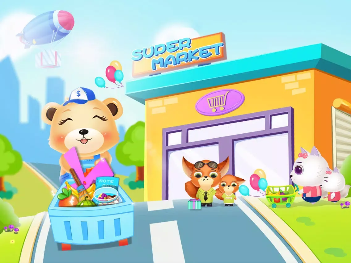 Bear's Happy Supermarket iPad  스크린샷