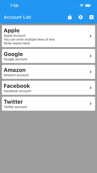 Simple Password Reminder Screenshots
