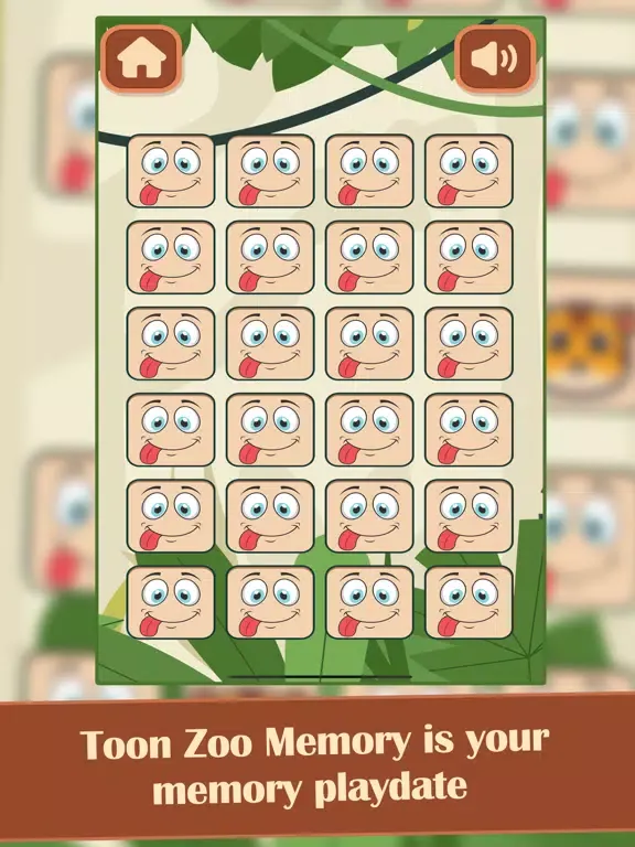 Tangkapan skrin Toon Zoo Memory iPad 