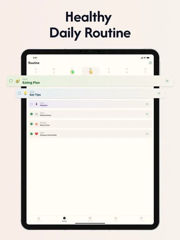 Capturas de tela do Daily Health - Healthy Routine iPad 