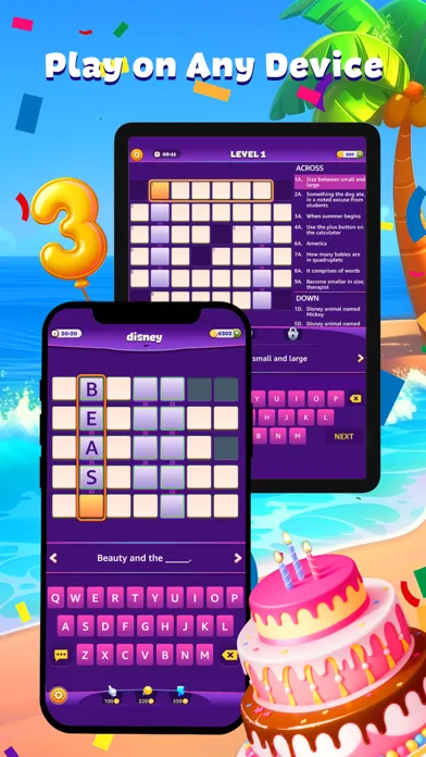 ภาพหน้าจอของ Crossword - Word Hike