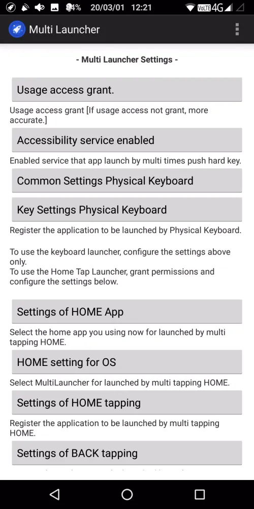 Скриншоты Screen-less launchers