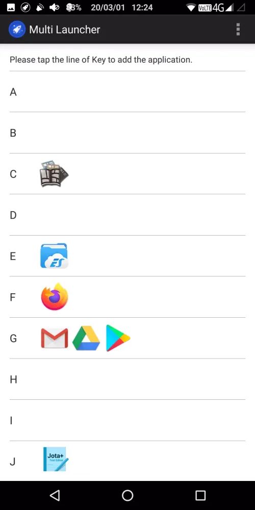 Скриншоты Screen-less launchers