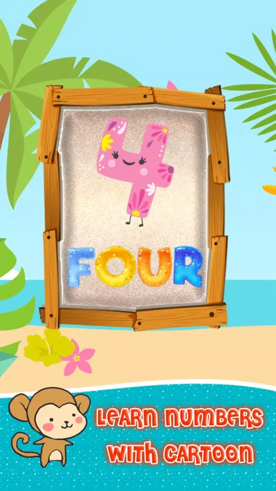 Capturas de tela do Mr Monkey Spelling Number