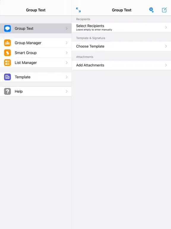 Text Template iPad 應用截圖