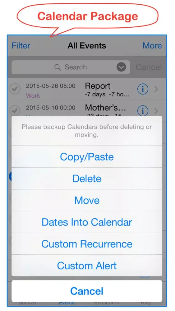 Captures d'écran de Snooze: Calendar + Reminder