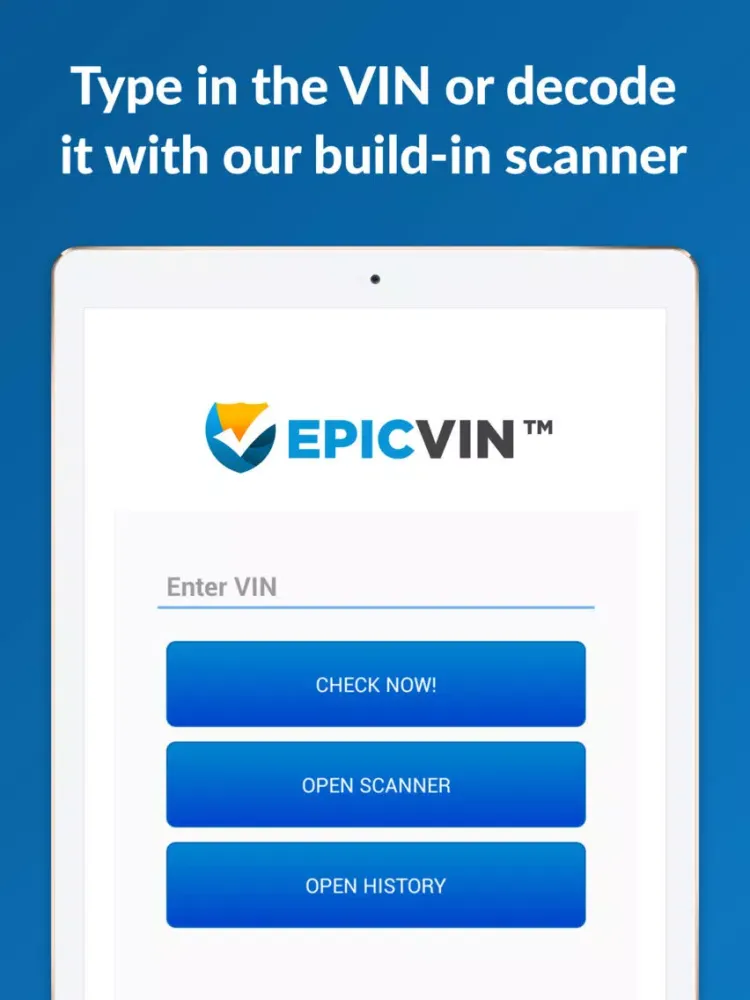 Epicvin VIN decoder & history reports iPad  Screenshots