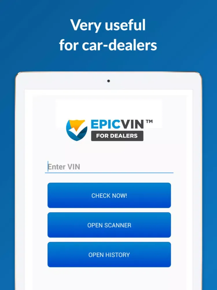 Epicvin VIN decoder & history reports iPad  Screenshots