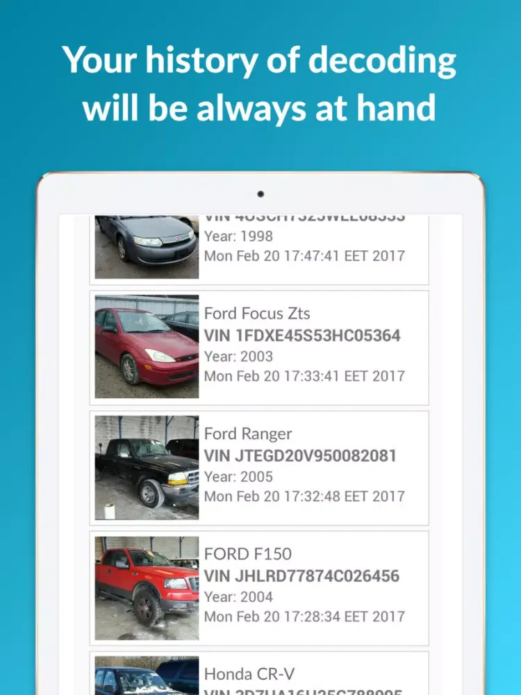 ภาพหน้าจอของ VINGURUS VIN check and decoder iPad 