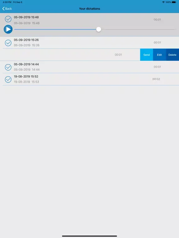 ภาพหน้าจอของ Dictée Vocale JPL Systèmes iPad 