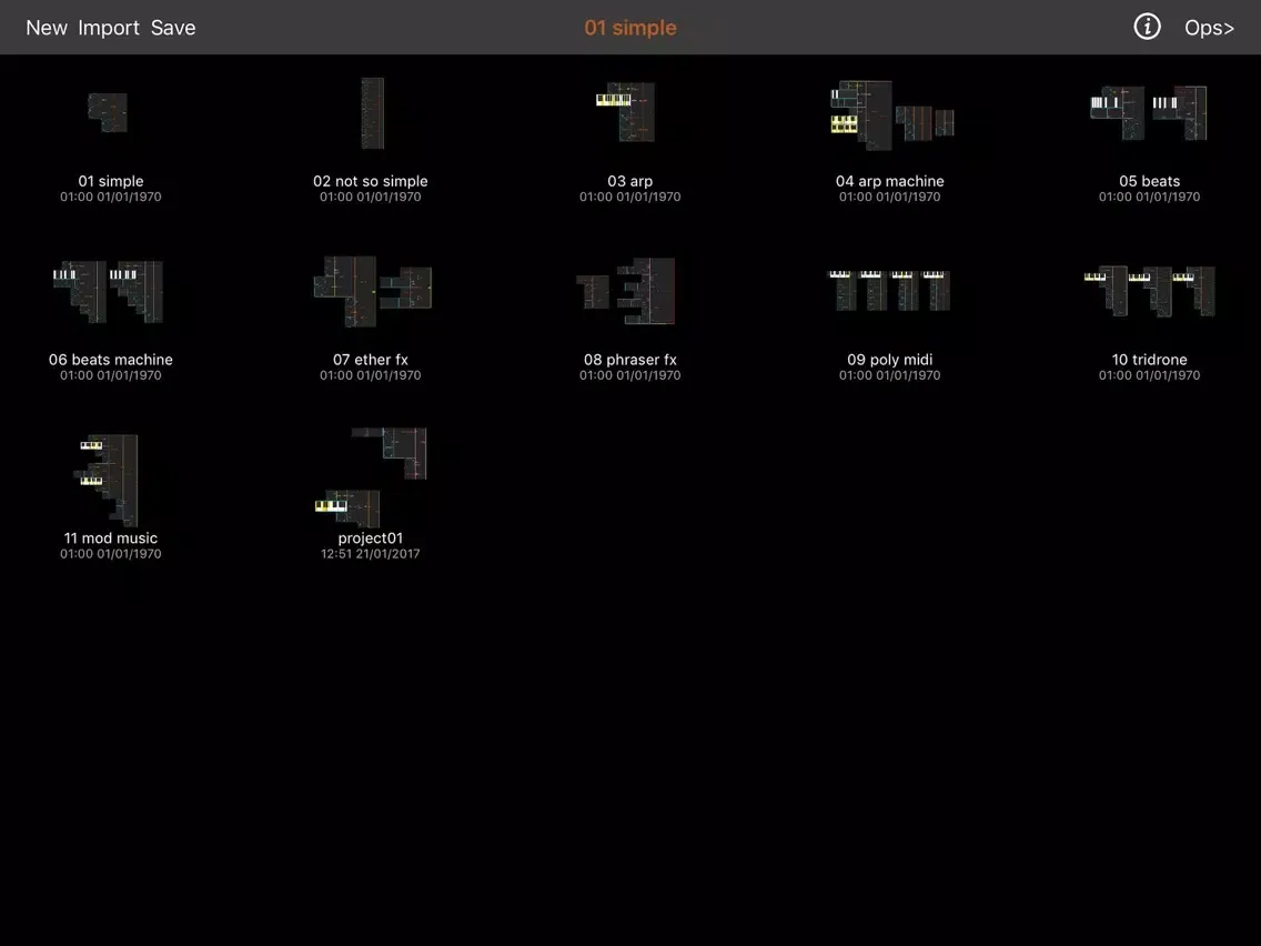 Tangkapan skrin Ops iPad 