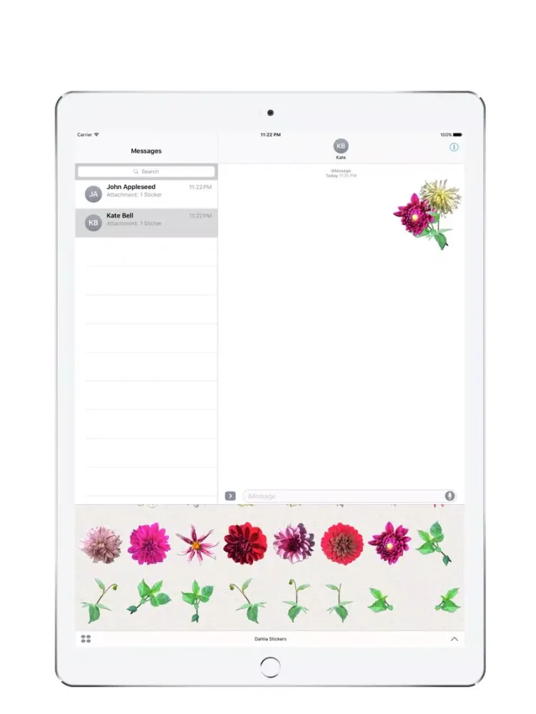 Dahlia Stickers iPad  스크린샷