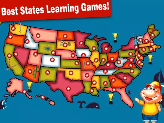 Fifty States and Capitals Game iPad  스크린샷