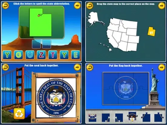 Fifty States and Capitals Game iPad  스크린샷