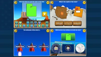 Fifty States and Capitals Game 스크린샷