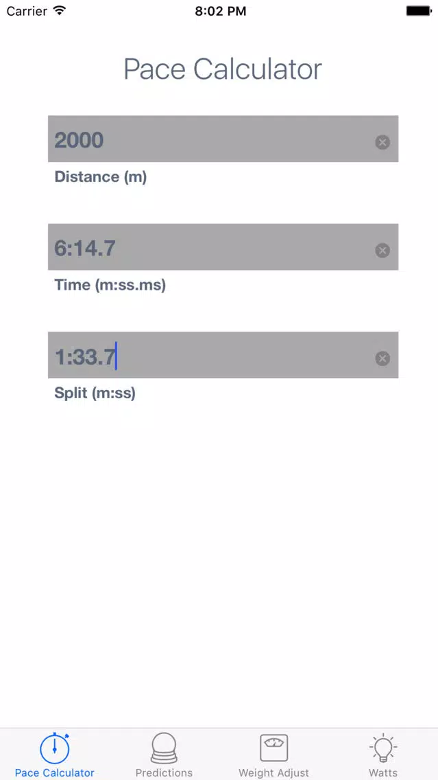 ErgCalc - Split Calculator Screenshots