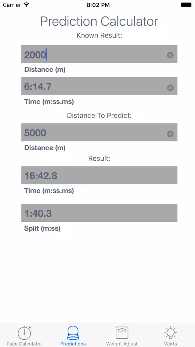ErgCalc - Split Calculator Screenshots