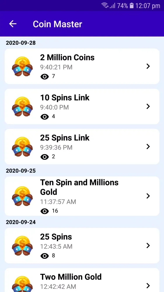 Daily Spin & Coin スクリーンショット