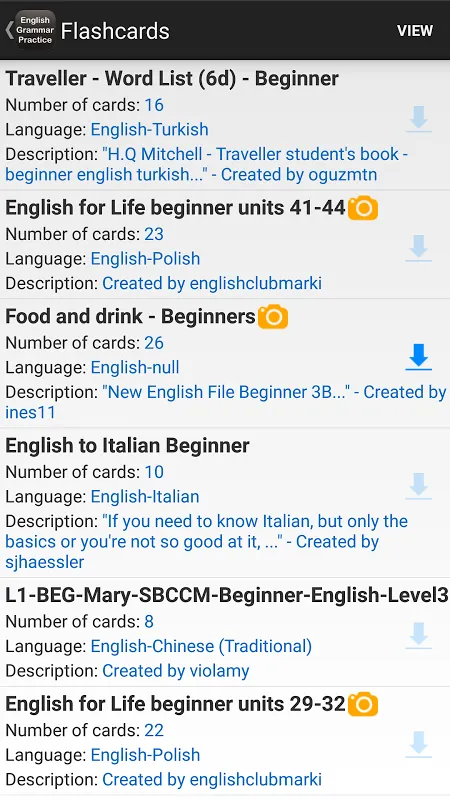 English Practice Screenshots