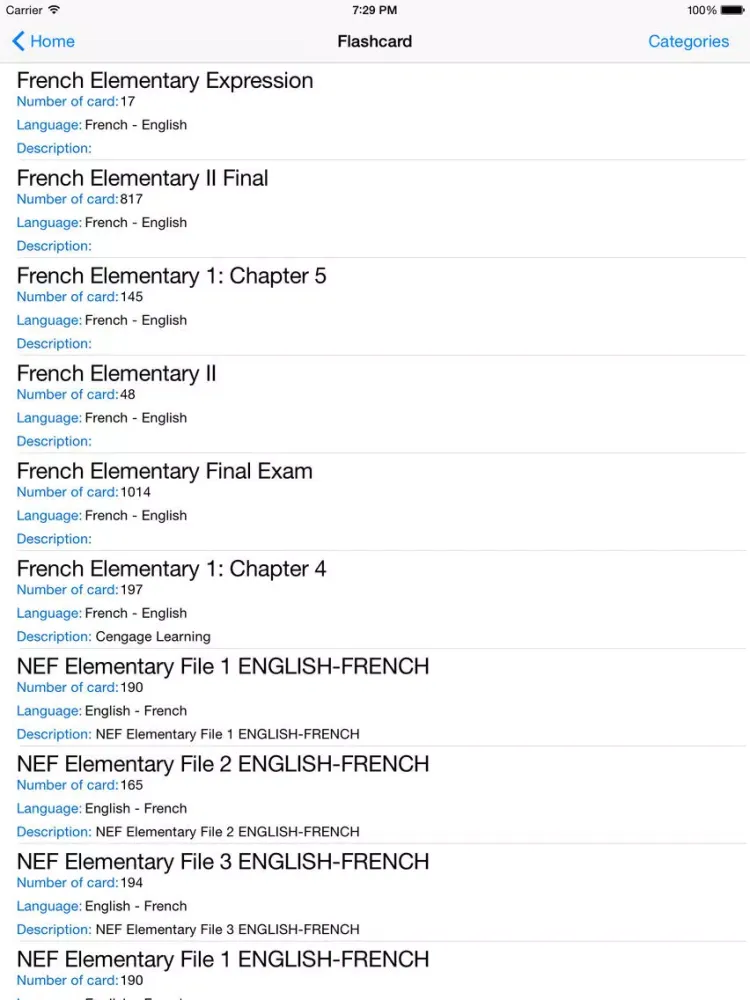 French tests iPad  স্ক্রিনশট