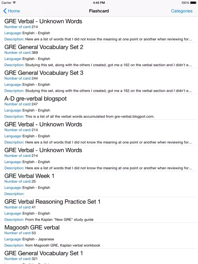 GRE Test Prep iPad  سکرین شاٹس